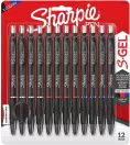 12 Sharpie S-Gel pens in their packaging 